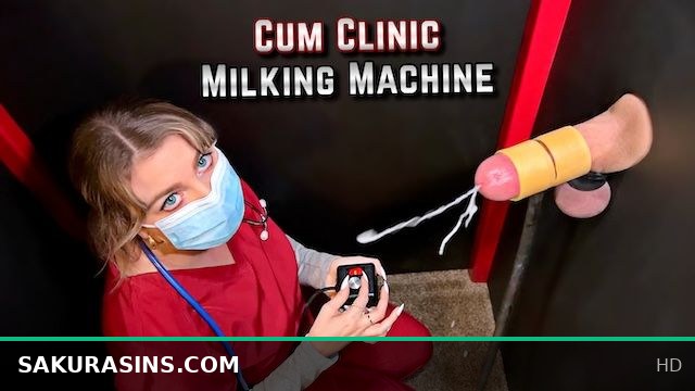Cum Clinic Gloryhole: Milking Machine Drains Frustrated Blue Balls