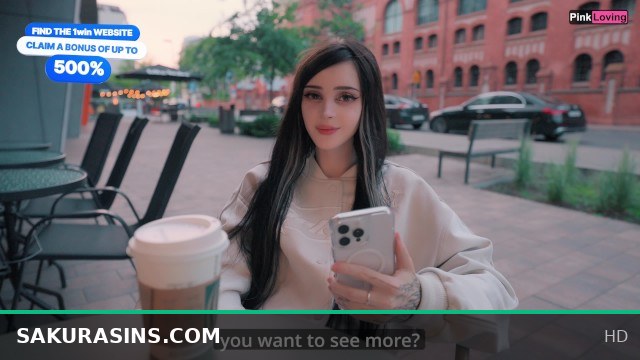 Cafe & Street Blowjob - Pretty Girl Gets Off In Public