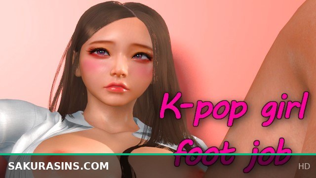 Adorable K-pop Asian Girl Gives Intense Footjob Delight