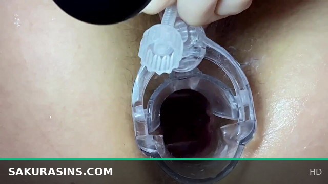Japanese Schoolgirl Anal Play with Speculum and Ass to Mouth Action