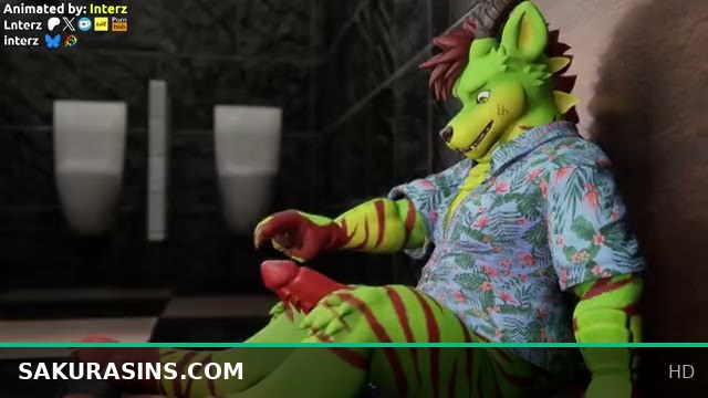 Green Dog Intense Muscle Growth Animation Fantasy