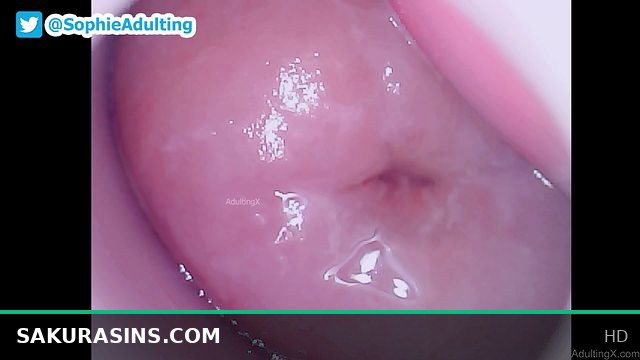 Close-Up Pink Wet Cervix Play During Live Webcam Show 254-3