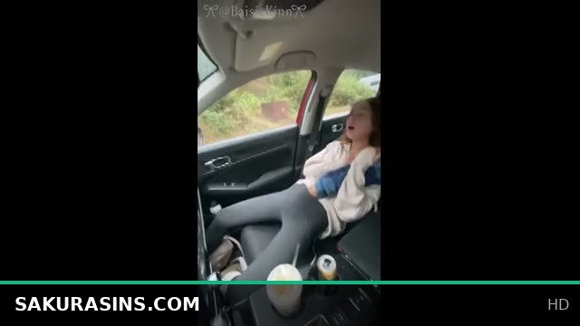 Tiny Girlfriend Gets Soaked in Car: Wet Leggings, Deep Fingering & Multiple Squirting Orgasms